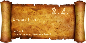 Uracs Lia névjegykártya